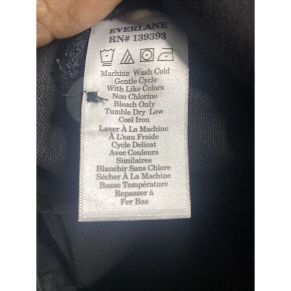 Everlane Womens The Wide-Leg Crop Pant‎ Black Pockets Size 0 - Picture 8 of 11